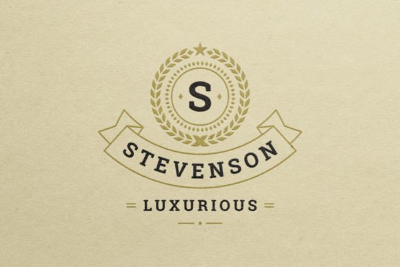 Download Vintage Golden Monogram Retro Logo - Premium Resources