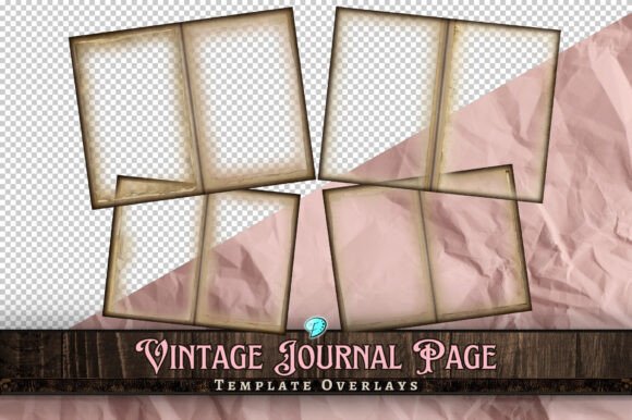 Download Vintage Journal Page Template Overlays - Journal page template Collection