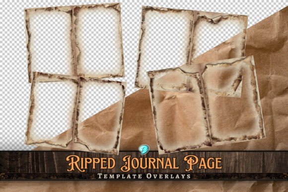 Download Ripped Journal Page Template Overlays - Journal page template Collection