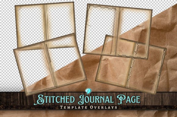 Download Stitched Journal Page Template Overlays - Journal page template Collection
