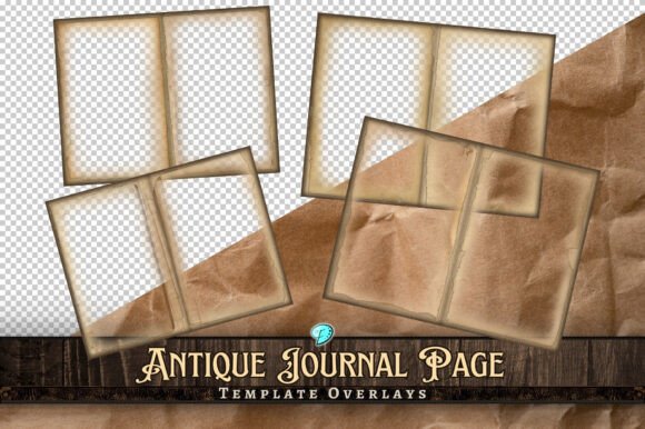Download Antique Journal Page Template Overlays - Journal page template Collection