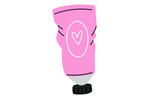 Download Cosmetic Tube with Heart Label. Skincare - Premium Resources